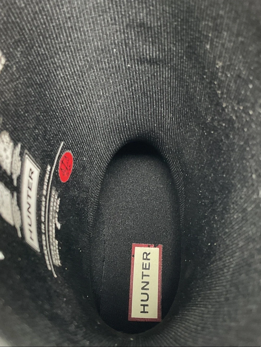 Hunter Kids Black Waterproof Rain Boots with Red Logo Trim Size 11
